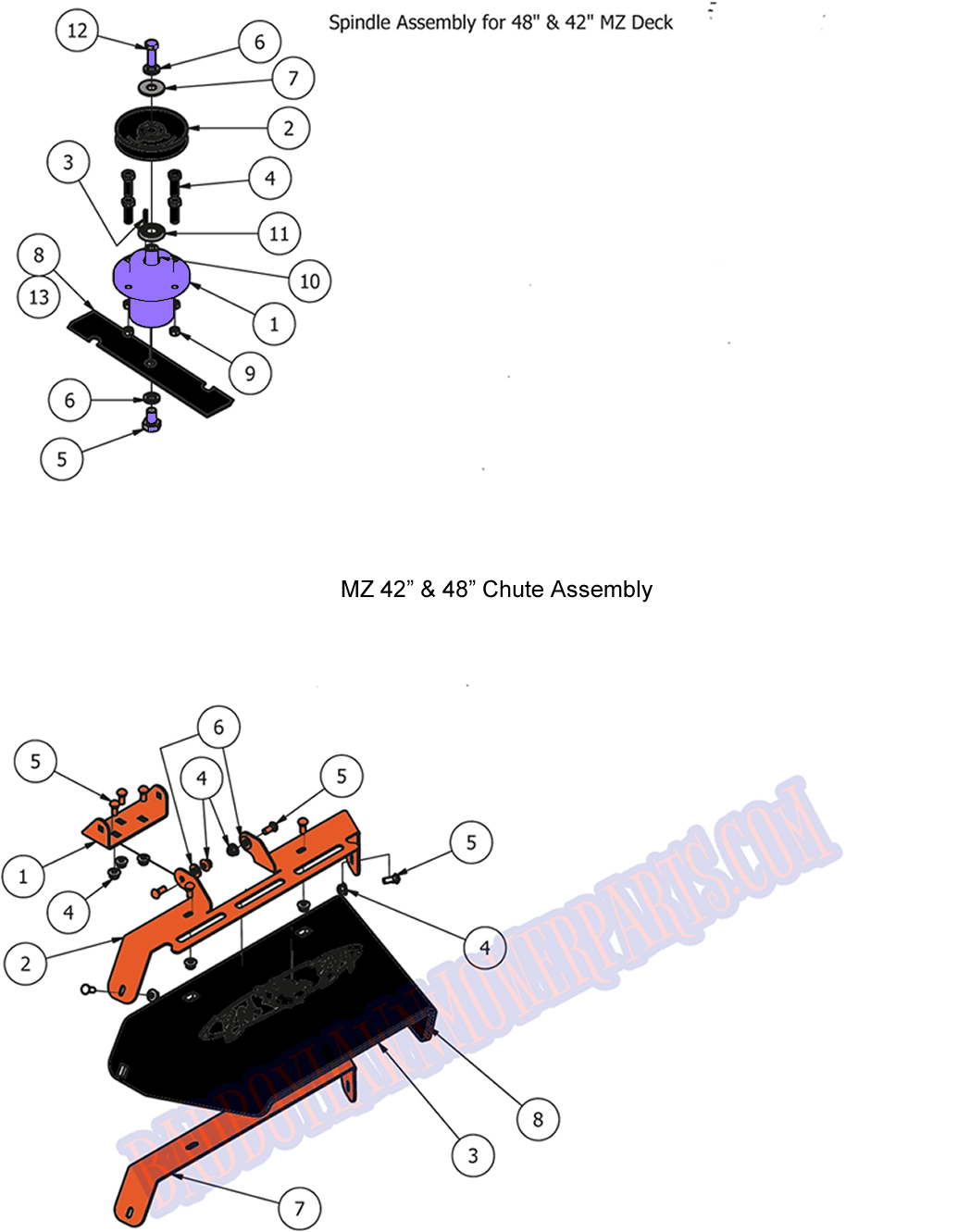 2012-MZ 42 & 48 CHUTE ASSEMBLY